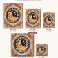 Boho Sun and Moon Wall Art canvas sizes from 12 x 12 to 23.5 x 23.5 inches