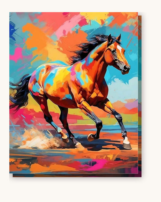 Bold and Free paint by numbers kit on stretched canvas