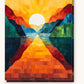 Bold Dawn paint by numbers kit on stretched canvas