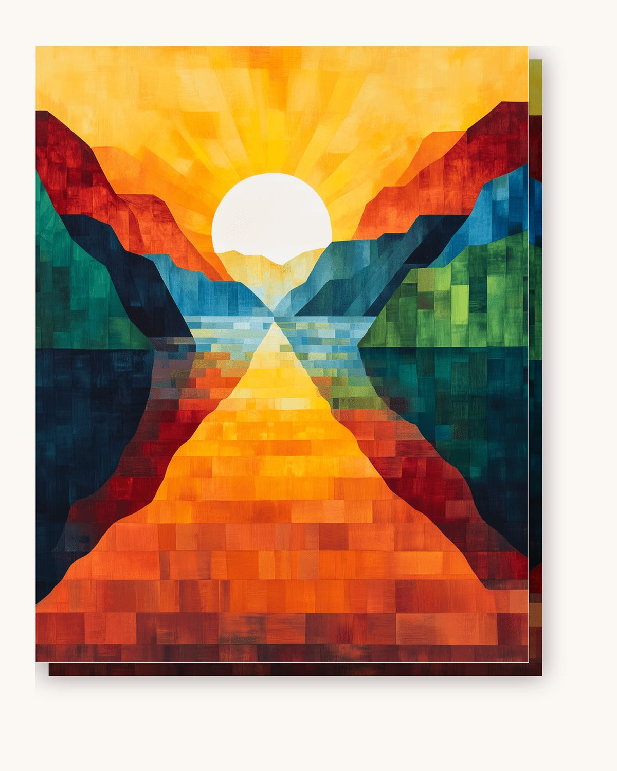 Bold Dawn paint by numbers kit on stretched canvas