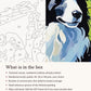 Close-up of the Border Collie in the Poppy Hills canvas texture and printed numbers