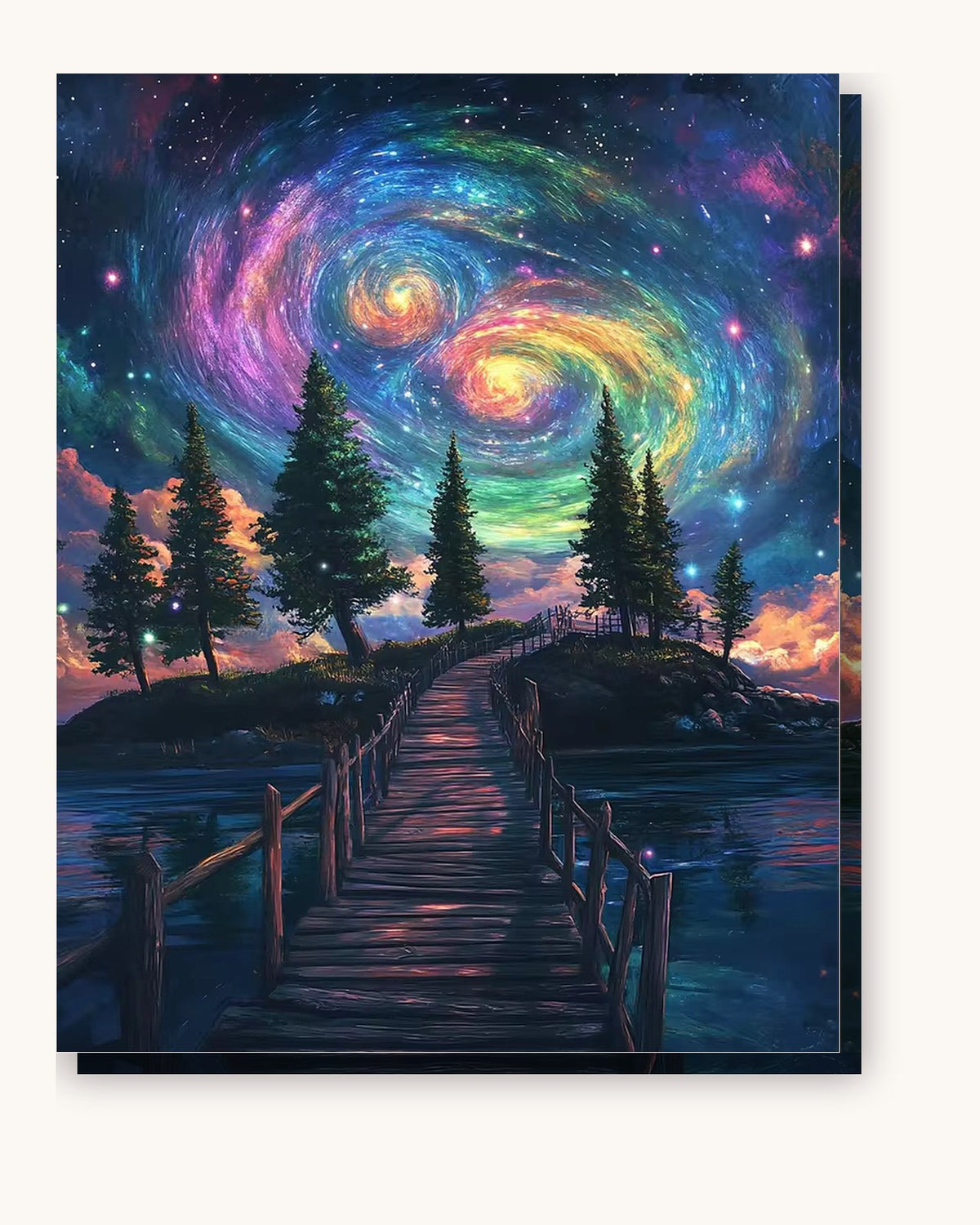 Bridge Between Earth and Space paint by numbers kit on stretched canvas