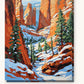 Bryce Canyon in Snow paint by numbers kit on stretched canvas