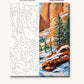 Bryce Canyon in Snow numbered canvas next to the finished painting