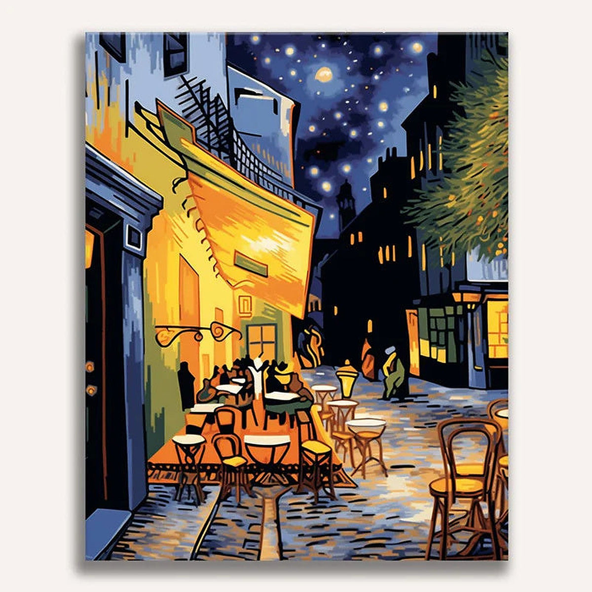 Cafe Terrace Painting by Numbers Premium Kit