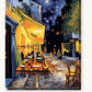 Cafe Terrace paint by numbers kit on stretched canvas