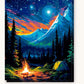 Camping in The Woods paint by numbers kit on stretched canvas