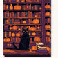Candlelit Bookshop paint by numbers kit on stretched canvas
