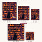 Candlelit Bookshop canvas sizes from 12 x 12 to 23.5 x 23.5 inches