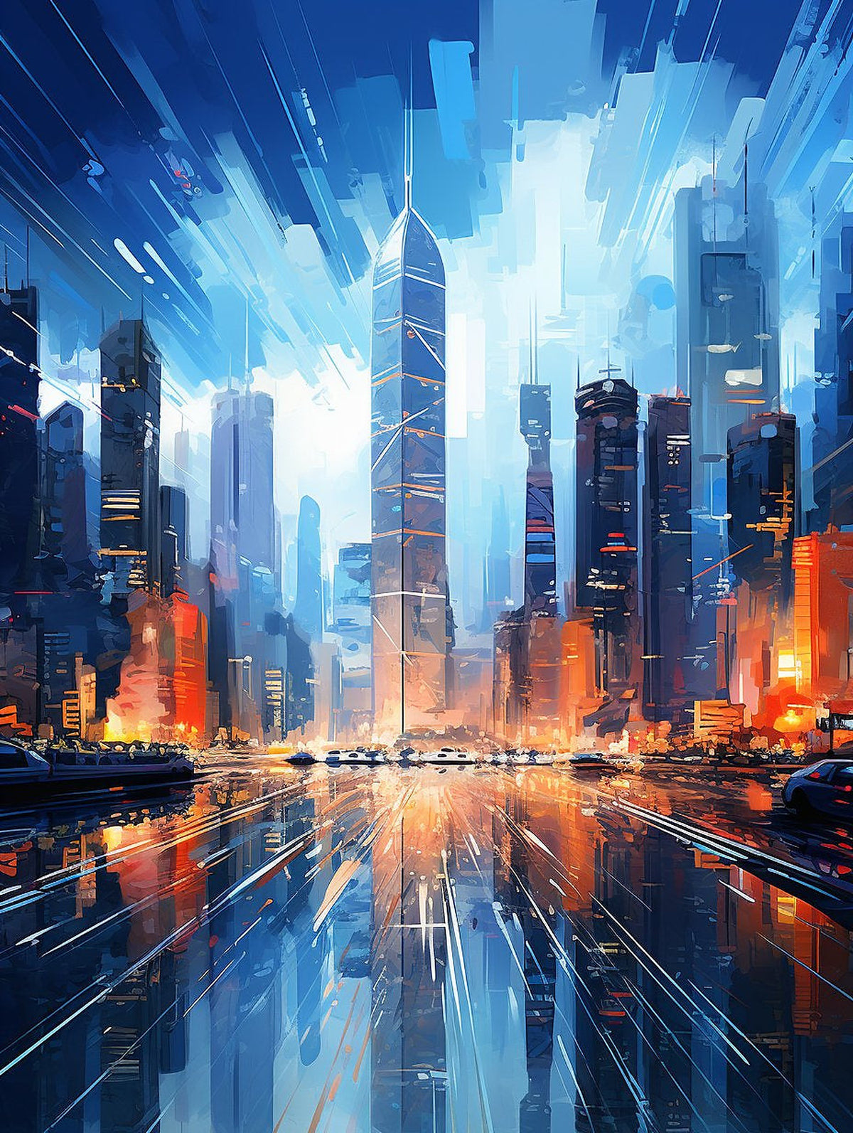 Skyline of Hong Kong - Premium Art Collection