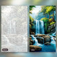 Haven of Falls paint by numbers kit, before and after