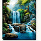 Haven of Falls paint by numbers kit on stretched canvas