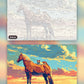 Cat and Horse Friendship paint by numbers kit, before and after