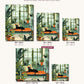 Cat In Living Room canvas sizes from 12 x 12 to 23.5 x 23.5 inches