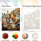 Nursery Baby Elephant with Balloons paint by numbers kit, painting in progress