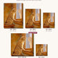 Curious Cat canvas sizes from 12 x 12 to 23.5 x 23.5 inches