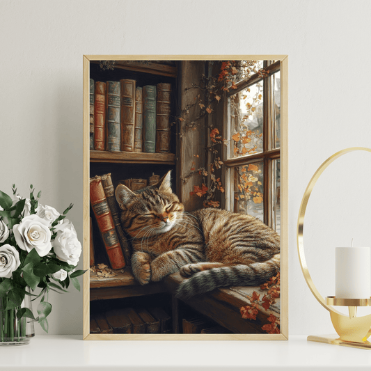 Cat Sleeping in Closet - Artistry By Numbers