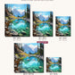 Rocky Mountains Lake Reflection canvas sizes from 12 x 12 to 23.5 x 23.5 inches