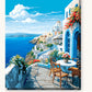 Cerulean Calm paint by numbers kit on stretched canvas
