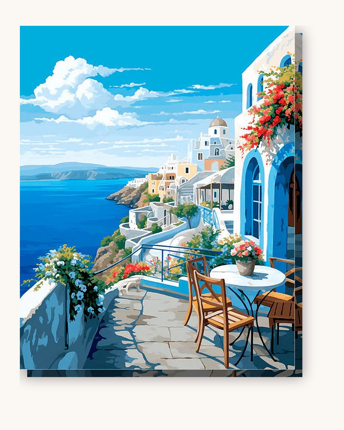 Cerulean Calm paint by numbers kit on stretched canvas