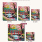 Cherry Blossom Bridge canvas sizes from 12 x 12 to 23.5 x 23.5 inches