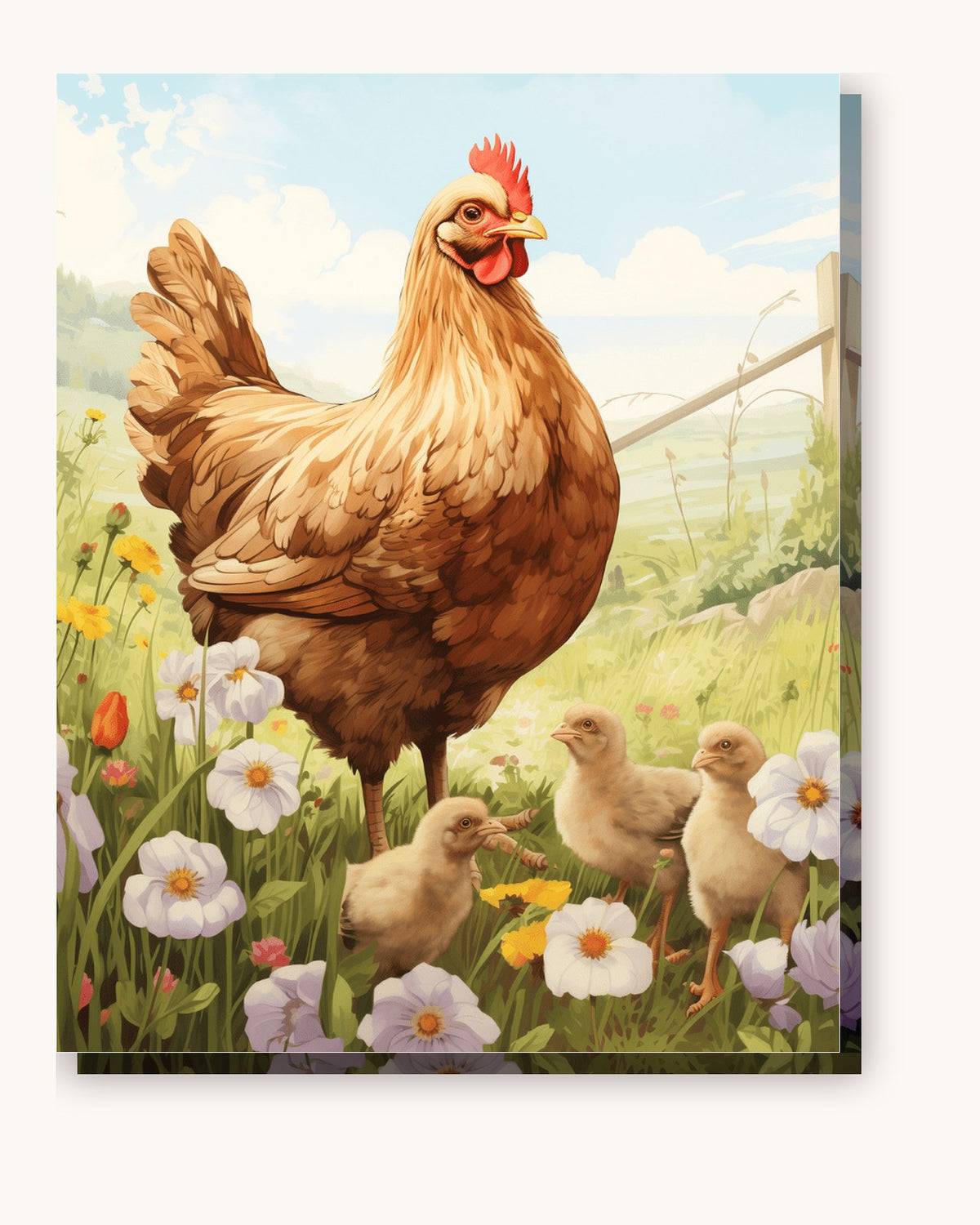 Chicks of the Hen paint by numbers kit on stretched canvas