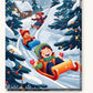 Merry Moments paint by numbers kit on stretched canvas