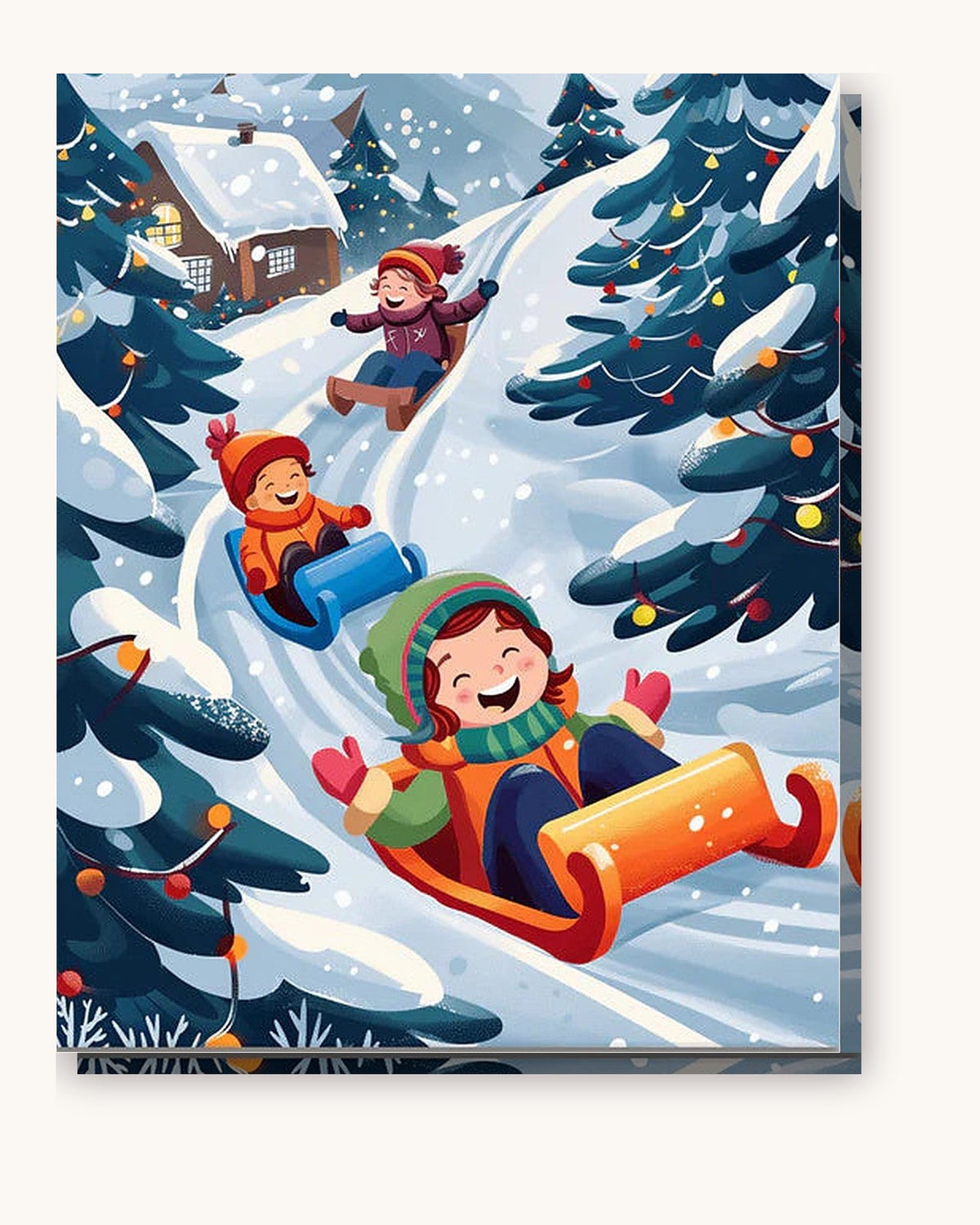 Merry Moments paint by numbers kit on stretched canvas
