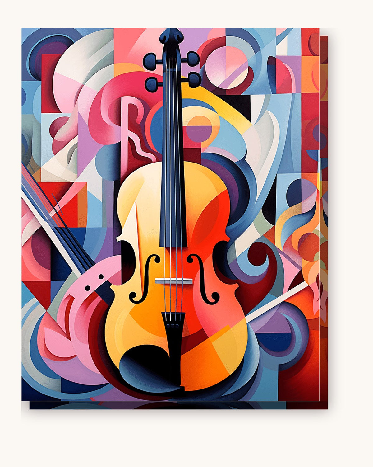 Melody of Forms paint by numbers kit on stretched canvas