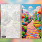 Vivid Walkway paint by numbers kit, before and after
