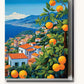 The Orange Coast paint by numbers kit on stretched canvas