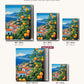 The Orange Coast canvas sizes from 12 x 12 to 23.5 x 23.5 inches