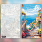 City Seaside Flora paint by numbers kit, before and after
