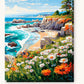 Coastal Bloom Vista paint by numbers kit on stretched canvas