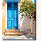 Blue Door paint by numbers kit on stretched canvas
