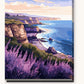 Coastal Lavender paint by numbers kit on stretched canvas