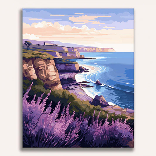 Coastal Lavender Painting by Numbers Kit
