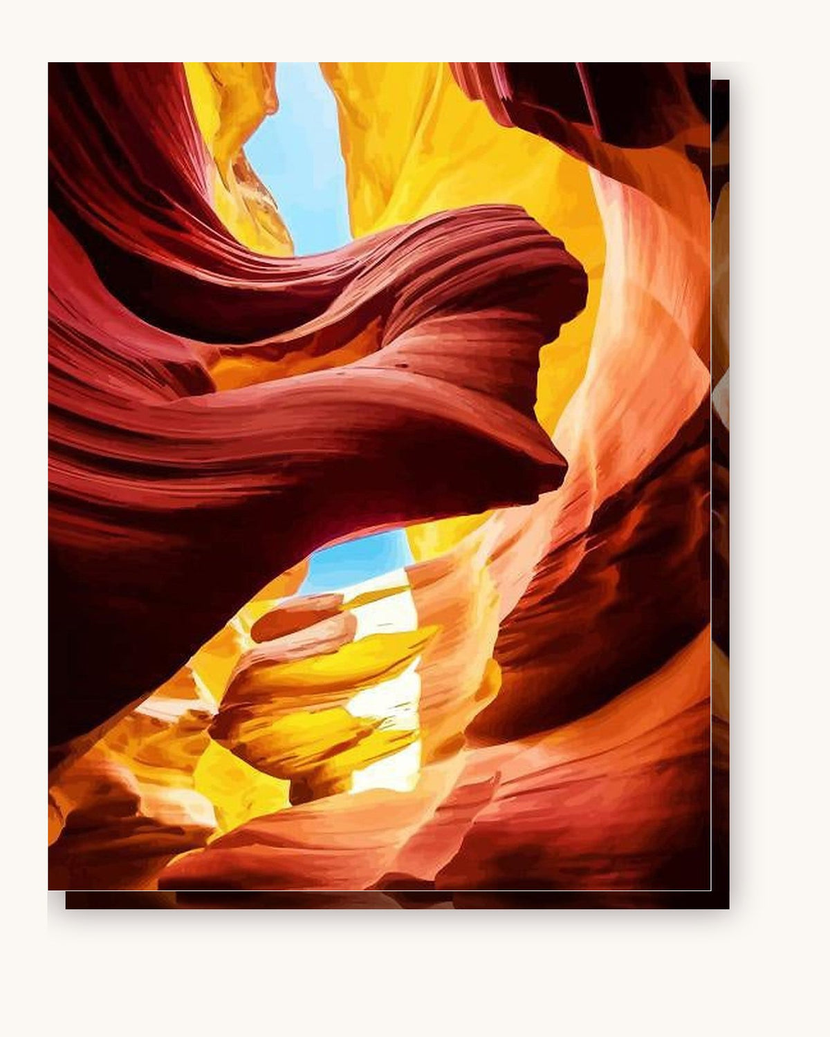 Sedona Mountains paint by numbers kit on stretched canvas