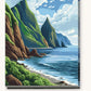 Coastal Mountains paint by numbers kit on stretched canvas