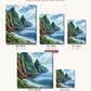 Coastal Mountains canvas sizes from 12 x 12 to 23.5 x 23.5 inches