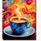 Caffeine Breeze paint by numbers kit on stretched canvas