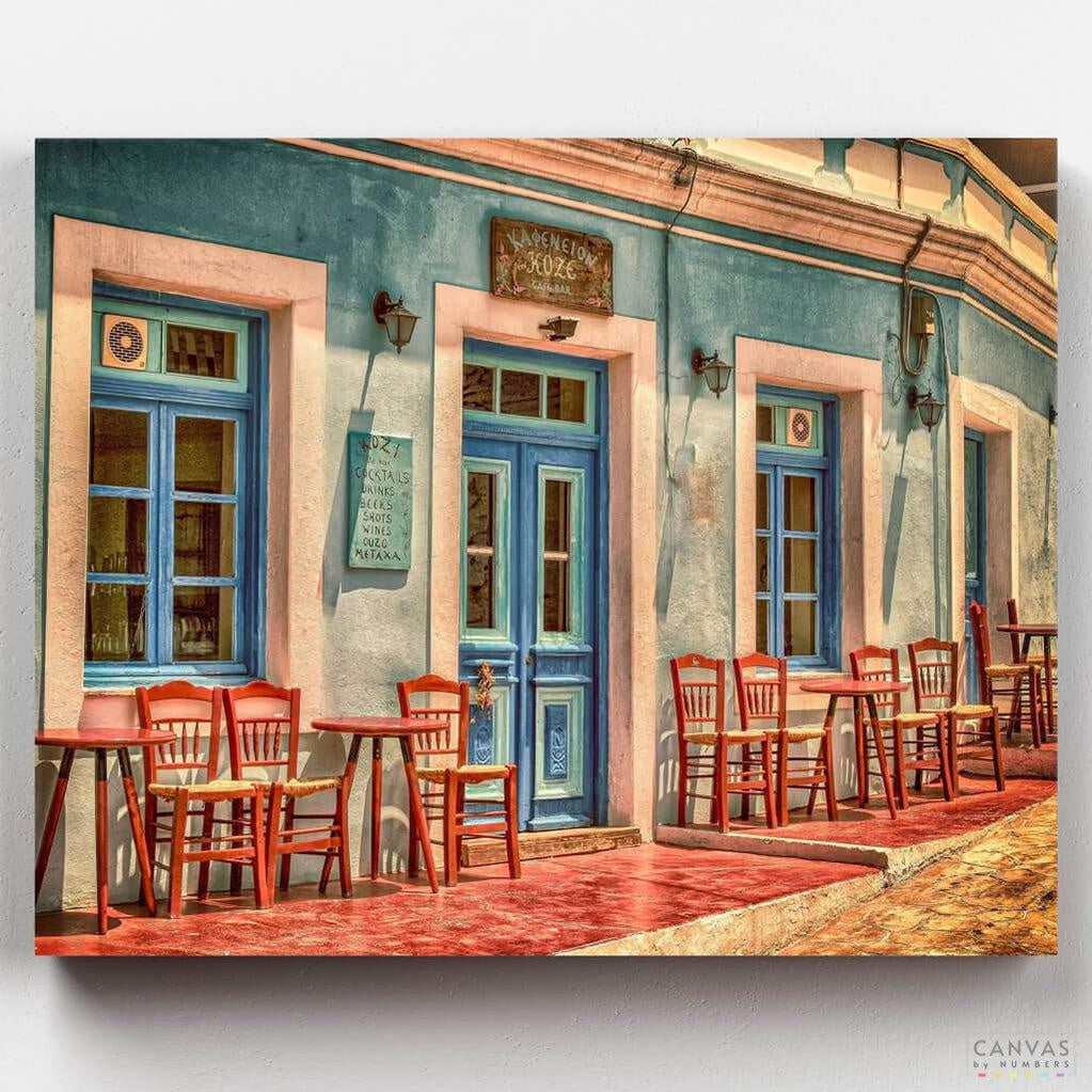 Coffee Shop Painting by Numbers Premium Kit