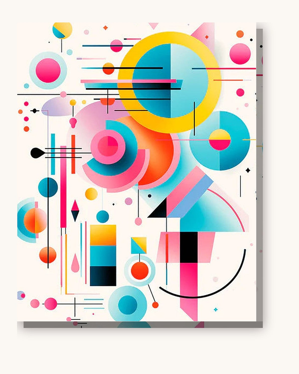 Hue Symphony paint by numbers kit on stretched canvas
