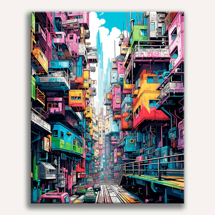 Vivid Dystopia Painting by Numbers Premium Kit