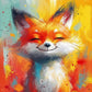 Colorful Fox Premium Collection Canvas Art Kit