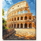 The Roman Colosseum paint by numbers kit on stretched canvas