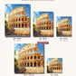 The Roman Colosseum canvas sizes from 12 x 12 to 23.5 x 23.5 inches