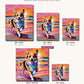 Corgi at the Shore canvas sizes from 12 x 12 to 23.5 x 23.5 inches