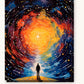 Galactic Reverie paint by numbers kit on stretched canvas