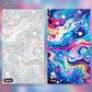 Stellar Waltz paint by numbers kit, before and after